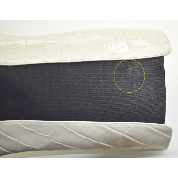 C0 STUART WEITZMAN Presley Oat White Leather Ultralift Platform Boots Size 11.5 - Picture 12 of 12